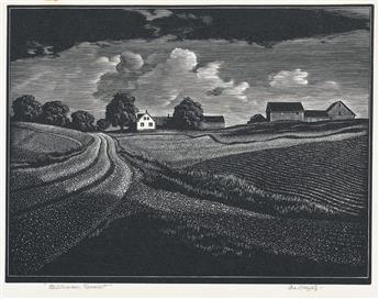 THE WOODCUT SOCIETY, KANSAS CITY Group of 10 wood engravings and woodcuts.